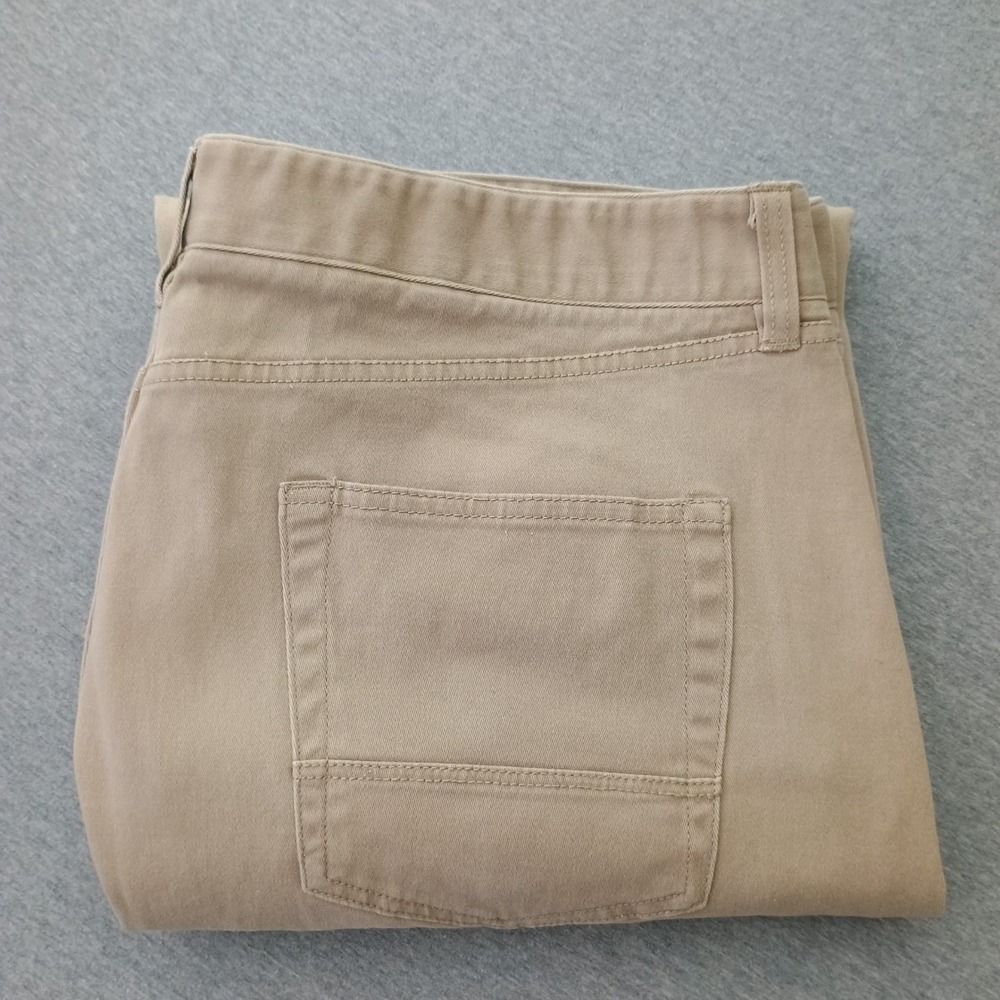 Iron Co Khaki Chino Pants Mens 40x28 Tan Stretch Casual Workwear - Picture 9 of 9